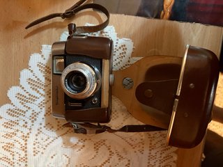 Camara de foto con Funda de cuero