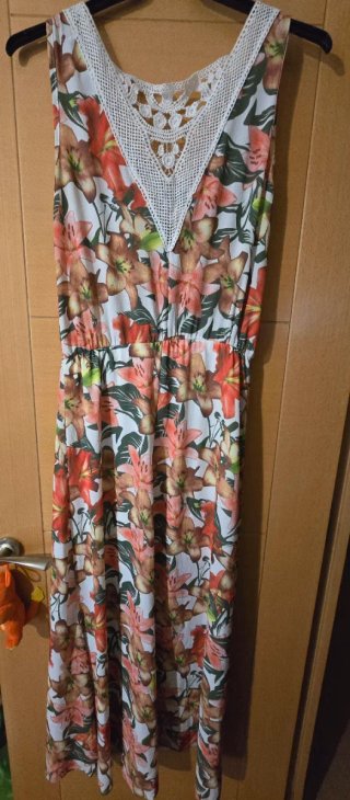 Vestido largo estampado floral