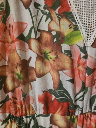 Vestido largo estampado floral