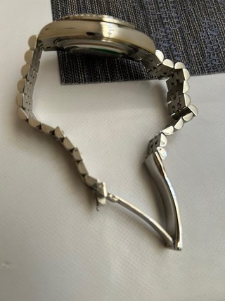 Reloj Diamantes Negro Plata