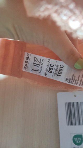 Sujetador sin aro naranja talla 100C