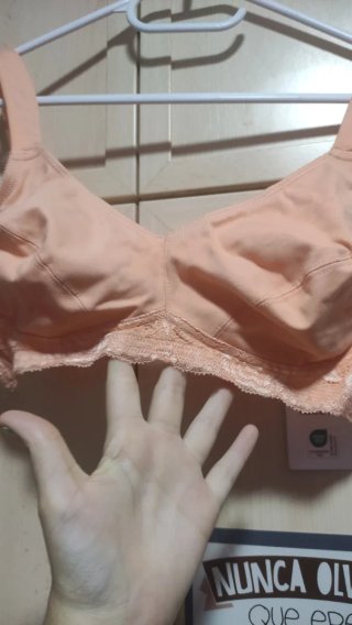 Sujetador sin aro naranja talla 100C
