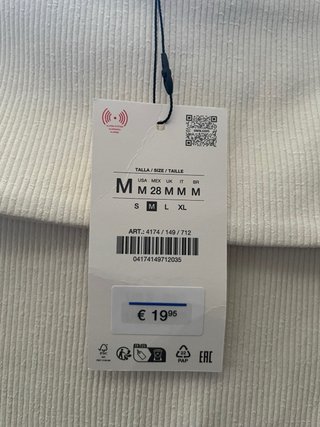 Falda midi beige talla única