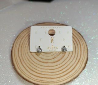 Pendientes Oro Laminado Circonitas. Elena Joyas