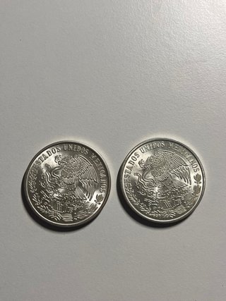 2 Monedas Mexicanas 100 Pesos 1977 Plata