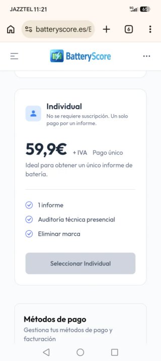 Informe batería coche eléctrico