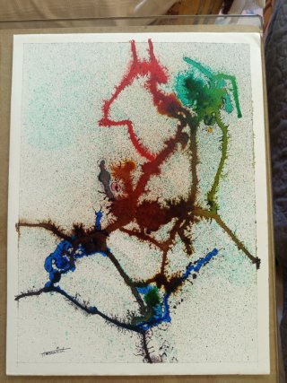 Lote de 6 láminas de pintura abstracta