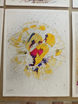 Lote de 6 láminas de pintura abstracta