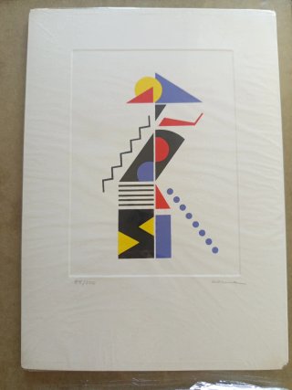 Lote 4 láminas arte abstracto geométrico