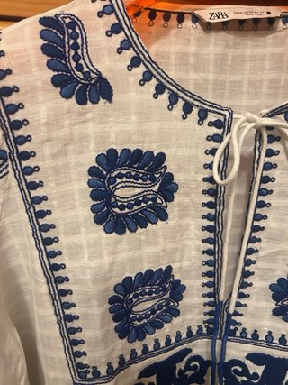 Vestido bordado Zara talla única