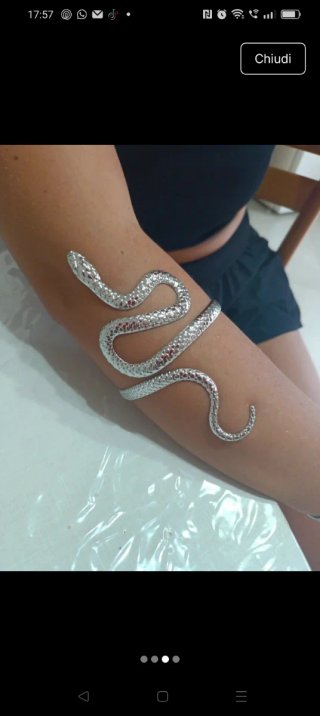 Bracciale serpente argento