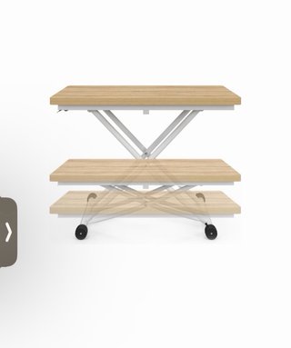 Mesa elevable madera y metal