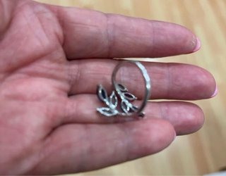 Anillo Lotus Silver Hojas Zirconia