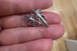 Anillo Lotus Silver Hojas Zirconia