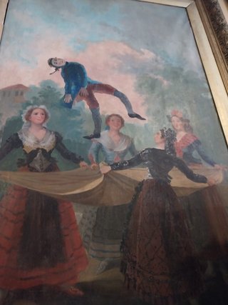 Pintura Antigua El Hombre como Marioneta