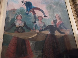 Pintura Antigua El Hombre como Marioneta
