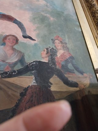 Pintura Antigua El Hombre como Marioneta