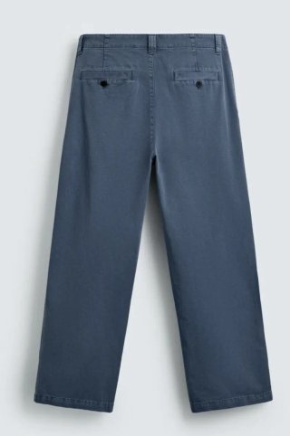 Pantalón Straight Fit Lavado Azul