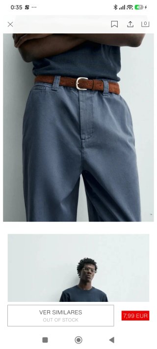 Pantalón Straight Fit Lavado Azul