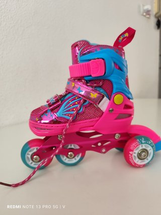 Patines niña rosas y azules