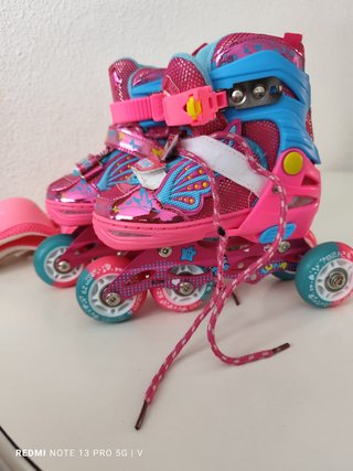 Patines niña rosas y azules