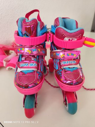 Patines niña rosas y azules