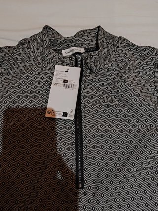Falda vaquera negra Talla M Vestido manga corta