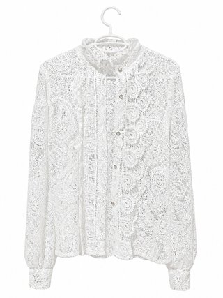 Blusa blanca de encaje