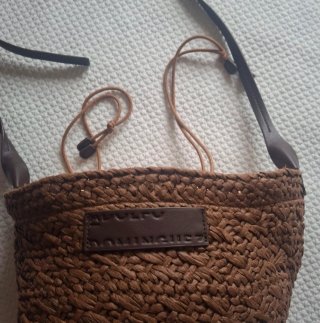 Bolso bandolera rafia Adolfo Domínguez