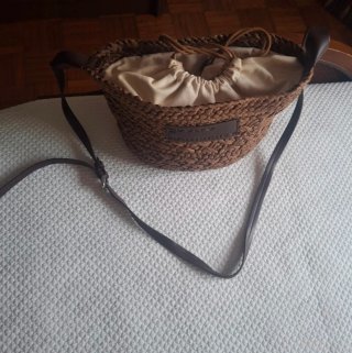 Bolso bandolera rafia Adolfo Domínguez