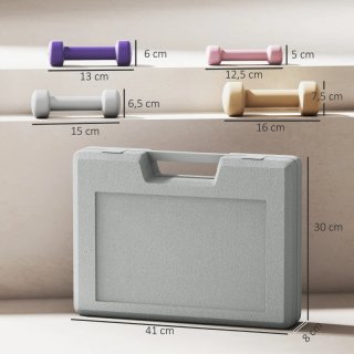 Juego mancuernas 8 piezas estuche