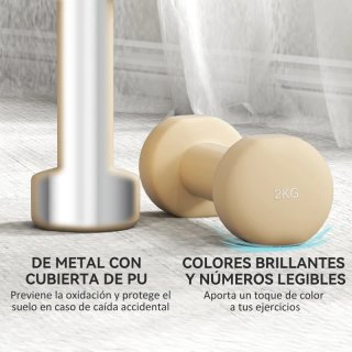 Juego mancuernas 8 piezas estuche