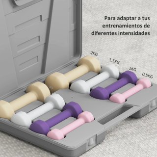 Juego mancuernas 8 piezas estuche