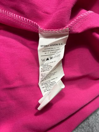 Falda corta Sfera Casual Basic rosa fucsia