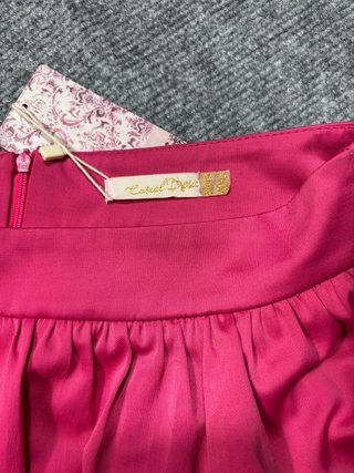 Falda corta Sfera Casual Basic rosa fucsia