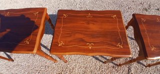 Tres mesas madera vintage