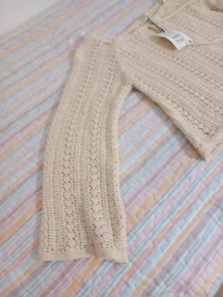 Jersey Pull&Bear calado beige talla M