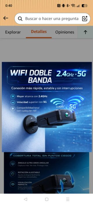 Mini Cámara Espía Oculta WiFi 5G