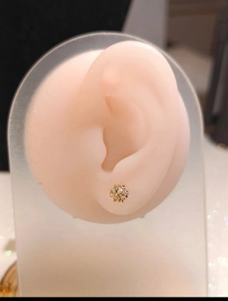 Pendientes oro laminado circonitas Elena Joyas