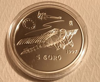 Moneda 5 Euros Plata 1997 Nieupor