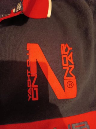 Polo Geographical Norway Negro/Rojo