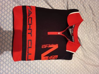 Polo Geographical Norway Negro/Rojo