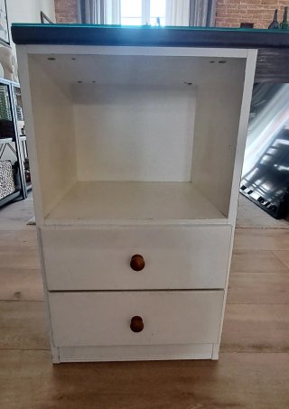 Escritorio juvenil madera y blanco