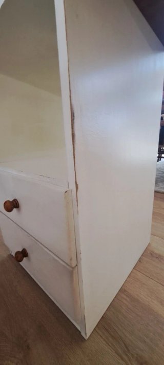 Escritorio juvenil madera y blanco