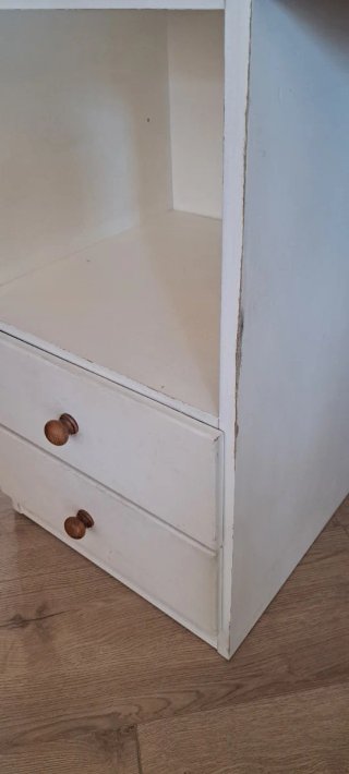 Escritorio juvenil madera y blanco