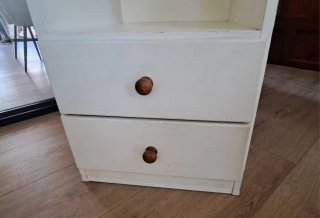 Escritorio juvenil madera y blanco