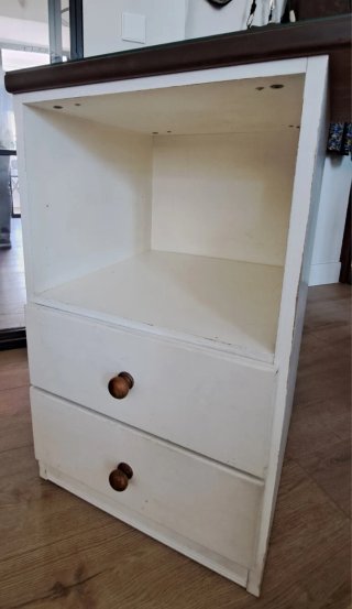 Escritorio juvenil madera y blanco