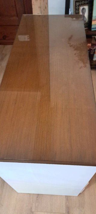 Escritorio juvenil madera y blanco