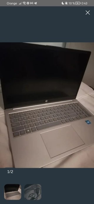 HP Portátil + Cargador Original + Funda