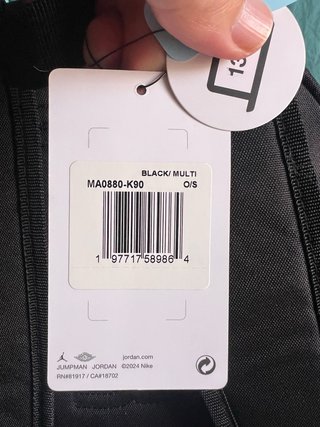 Mochila Jordan Negra Multicolor Nueva